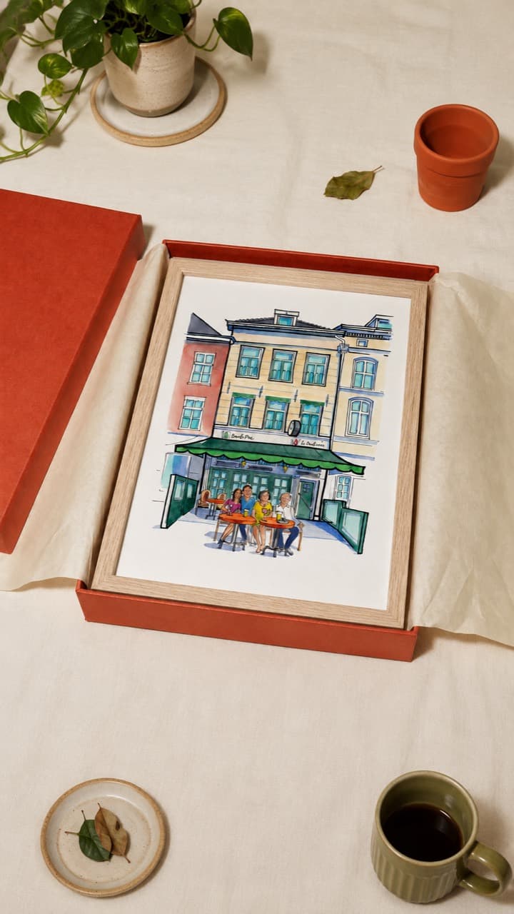 Voorbeeld van de optionele lijst en luxe cadeauverpakking
