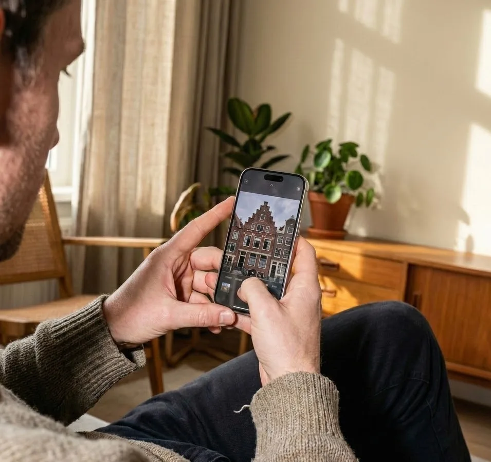 Stap upload je foto voor een handgeschilderd aquarel huisportret