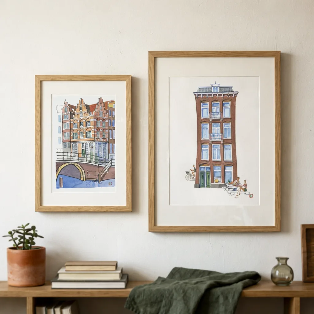 Formaten voor een echt handgeschilderd huisportret