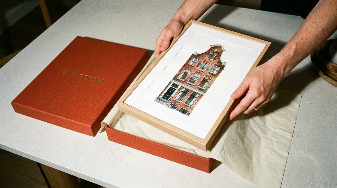 Levertijd voor een echt handgeschilderd huisportret